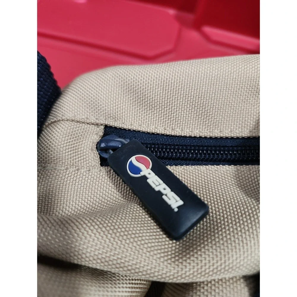 Vintage Pepsi Cola Co Travel Duffle Bag Retro Branded Merch Zipper Gym Carry All